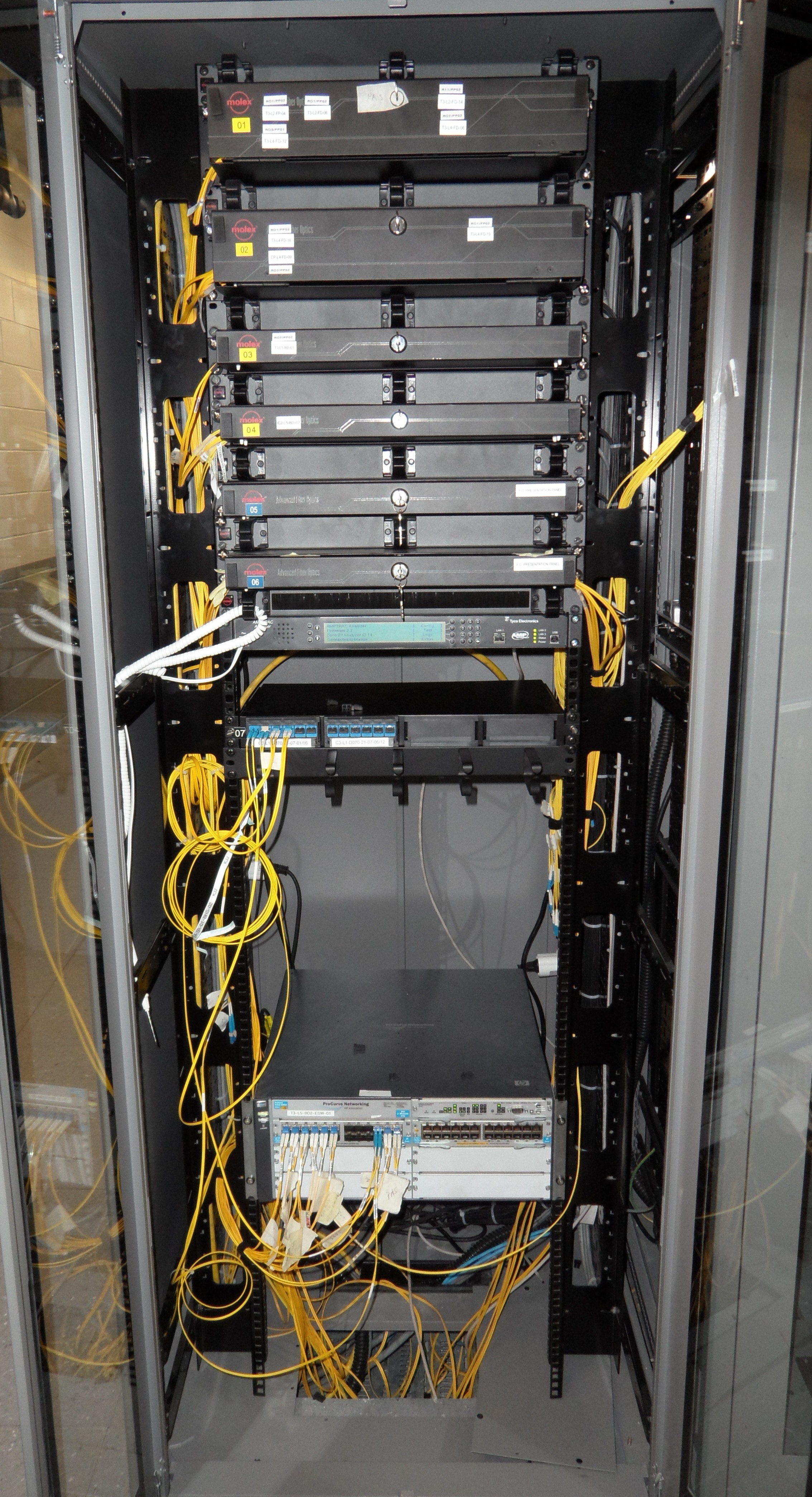Fiber optic network installation Kenya patch panel